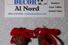 Christmas-pinecone-earrings